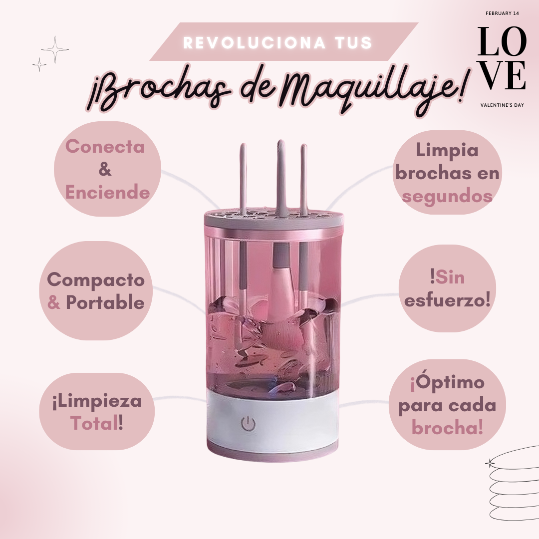 Lúcete™ - Limpiador Automático de Brochas & Blenders