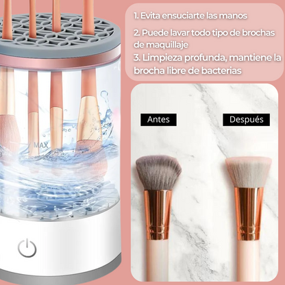 Lúcete™ - Limpiador Automático de Brochas & Blenders