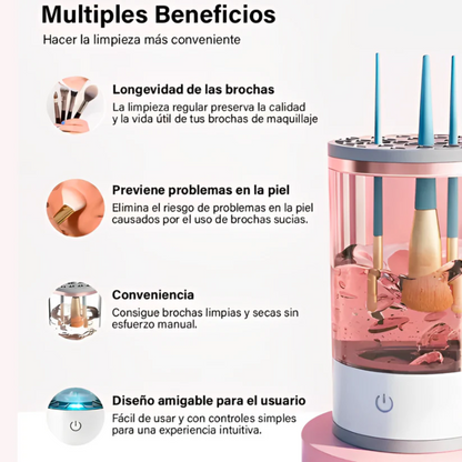 Lúcete™ - Limpiador Automático de Brochas & Blenders