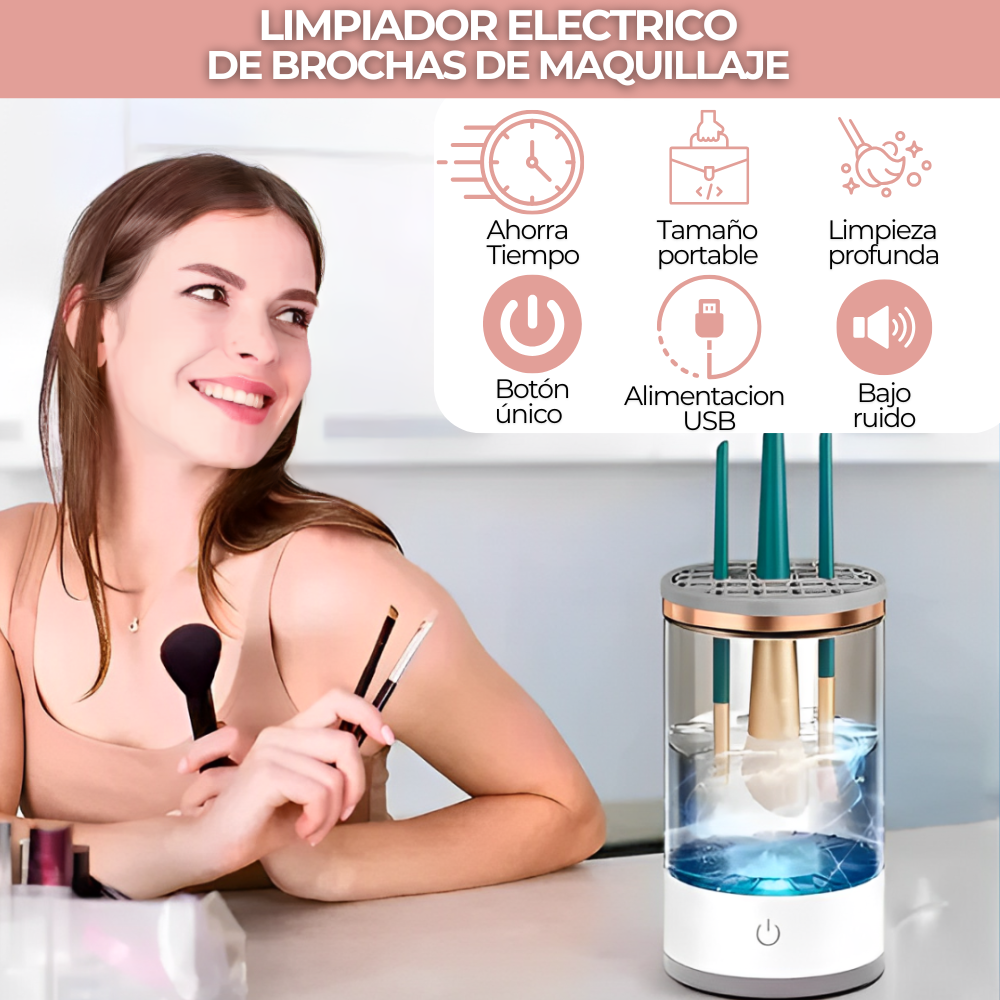 Lúcete™ - Limpiador Automático de Brochas & Blenders